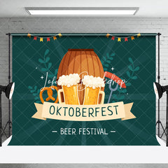 Grün Wein Fass Oktoberfest Bier Festival Hintergrund