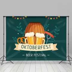 Grün Wein Fass Oktoberfest Bier Festival Hintergrund