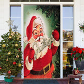 Grüße Weihnachtsmann Klaus Grün Weihnachten Tür Abdeckung