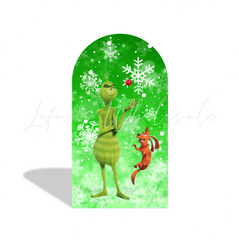 Grinch Cartoon Happy Birthday Party Bogenwand Abdeckung Weihnachten Grün Monster Party Deko
