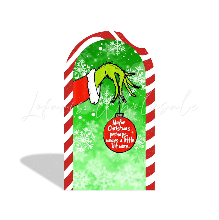 Grinch Cartoon Happy Birthday Party Bogenwand Abdeckung Weihnachten Grün Monster Party Deko