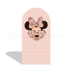 Groovy Two Minnie Happy Birthday Baby Shower Party Bogenwand Abdeckung Retro Hippie Maus Deko
