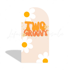 Groovy Two Minnie Happy Birthday Baby Shower Party Bogenwand Abdeckung Retro Hippie Maus Deko