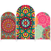 Happy Lohri Holiday Mandala Background Bogenhintergrund Abdeckung Indisches Fest Feuer Deko