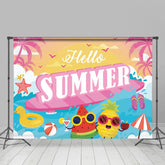 Hawaii Blau Meer Wassermelone Ananas Sommer Hintergrund