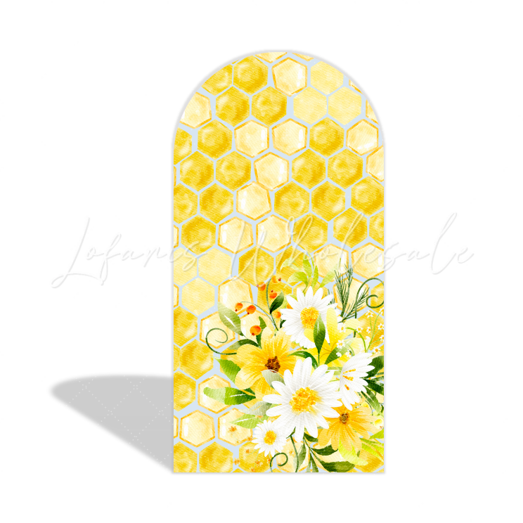 Honey Sweet Yellow Bee Biene Thema Geburtstagsparty Bogenwand Abdeckung Honigwabe Deko