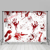 Schrecklich Blutig Kettensäge Beängstigend Halloween Hintergrund