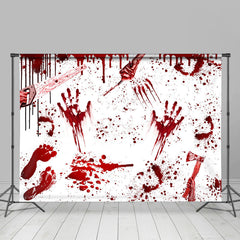 Schrecklich Blutig Kettensäge Beängstigend Halloween Hintergrund