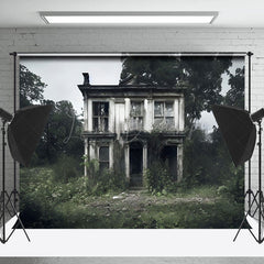 Horror Verlassen Gebäude Im Freien Halloween Hintergrund