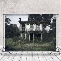 Horror Verlassen Gebäude Im Freien Halloween Hintergrund