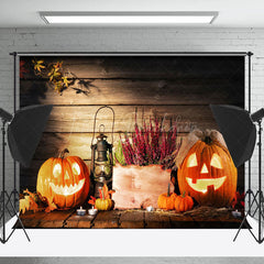 Horror Kürbis Planke Hintergrund Halloween Hintergrund