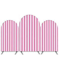 Heiß Rosa Und Weiß Streifen Geburtstag Bogen Hintergrund Bausatz