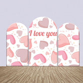 ICH Liebe Du Rosa Herzen Bogen Hintergrund Bausatz Für Hochzeit