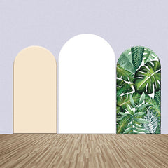 Inkarnadin Weiß Grün Monstera Bogen Hintergrund Bausatz