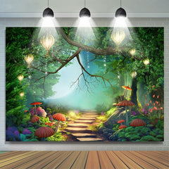 Dschungel Agaric Wunderland Verzaubert Wald Hintergrund