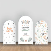 Blätter Blumen Muster Baby Dusche Bogen Hintergrund Bausatz