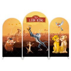 Lion King Birthday Party Bogenhintergrund Abdeckung Simba Timon Pumbaa Afrika Party Deko