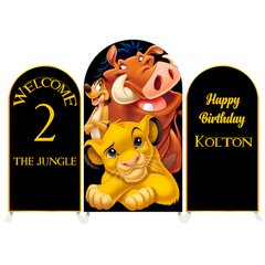 Lion King Birthday Baby Shower Party Ground Bogenwand Abdeckung Sonnenuntergang Afrika Deko
