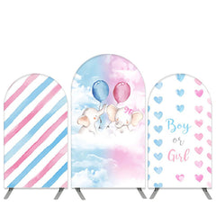 Wenig Elefant Thema Blau Rosa Baby Dusche Bogen Hintergrund Bausatz