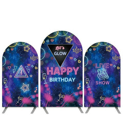 Live Zeigen Thema Lasst uns Glühen Glücklich Geburtstag Bogen Hintergrund Bausatz