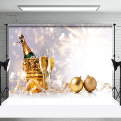 Lofaris Bier Schleife Golden Ball Einfach Weihnachten Hintergrund