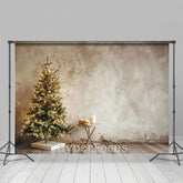 Lofaris Beige Jahrgang Wand Weihnachten Baum Tisch Weihnachten Hintergrund