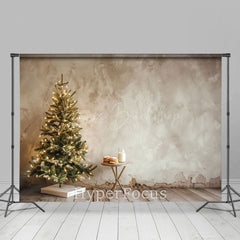 Lofaris Beige Jahrgang Wand Weihnachten Baum Tisch Weihnachten Hintergrund