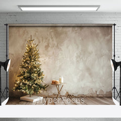 Lofaris Beige Jahrgang Wand Weihnachten Baum Tisch Weihnachten Hintergrund