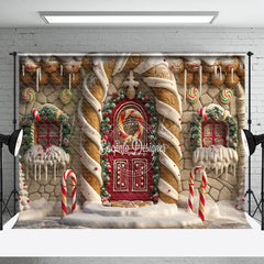 Lofaris Groß Lebkuchen Haus Süßigkeiten Stock Weihnachten Hintergrund