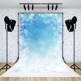 Lofaris Blau Bokeh Schneeflocke Winter Landschaft Fegen Hintergrund