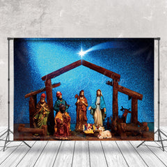 Lofaris Blau Licht Himmel Meteor Jesus Geburt Weihnachten Hintergrund