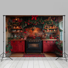 Lofaris Schleife Festlich Küche Schrank Weihnachten Hintergrund