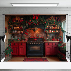 Lofaris Schleife Festlich Küche Schrank Weihnachten Hintergrund