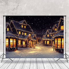 Lofaris Hell Dorf Bei Nacht Weihnachten Foto Hintergrund