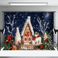 Lofaris Buttercreme Lebkuchen Haus Sternenklar Weihnachten Hintergrund