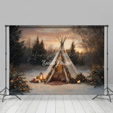 Lofaris Camping In Der Wald Bei Dämmerung Fotografie Hintergrund