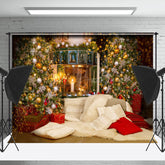 Lofaris Kerze Licht Funkeln Kamin Weihnachten Hintergrund