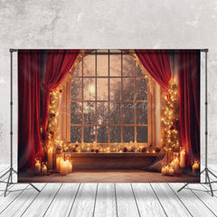 Lofaris Kerzenlicht Fenster Szene Weihnachten Stimmung Hintergrund