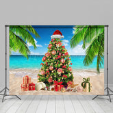 Lofaris Weihnachten In Juli Baum Sommer Sandig Strand Hintergrund