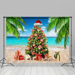 Lofaris Weihnachten In Juli Baum Sommer Sandig Strand Hintergrund