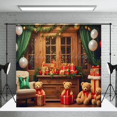 Lofaris Weihnachten Zimmer Mit Teddy Bären Geschenke Gemütlich Hintergrund