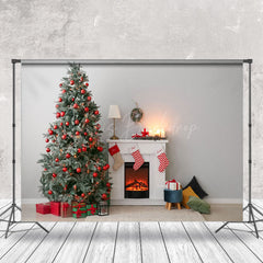 Lofaris Weihnachten Baum Geschenke Kamin Socke Festlich Hintergrund