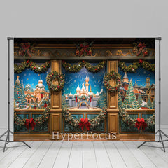 Lofaris Weihnachten Stimmung Retro Wandgemälde Kranz Blätter Hintergrund