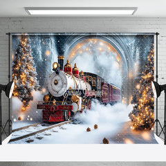 Lofaris Weihnachten Stimmung Zug Durch Wunderland Hintergrund