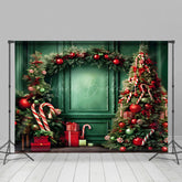 Lofaris Klassisch Grün Wand Weihnachten Baum Urlaub Hintergrund