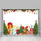 Lofaris Bunt Geschenke Bäume Glocke Festlich Weihnachten Hintergrund