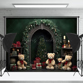 Lofaris Gemütlich Weihnachten Szene Tragen Maskottchen Geschenke Hintergrund