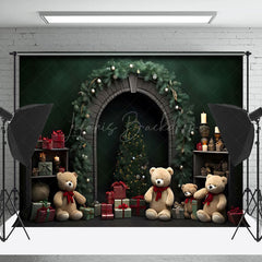Lofaris Gemütlich Weihnachten Szene Tragen Maskottchen Geschenke Hintergrund