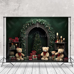 Lofaris Gemütlich Weihnachten Szene Tragen Maskottchen Geschenke Hintergrund