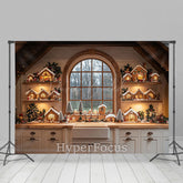 Lofaris Niedlich Lebkuchen Haus Ornamente Weihnachten Hintergrund